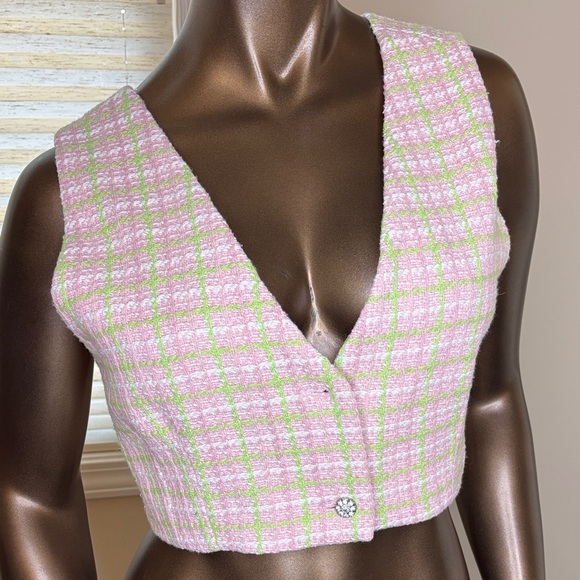Zara Tops - Zara Brand New Pink and Green Plaid Women's Top